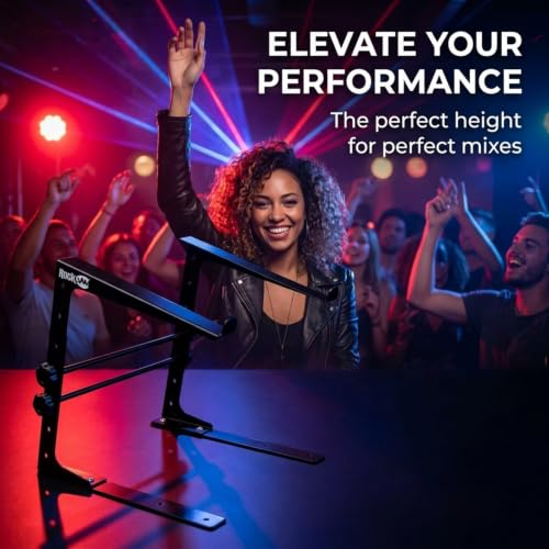 RockJam RJLP1 Soporte de Portátil para Escritorio Ajustable para DJ
