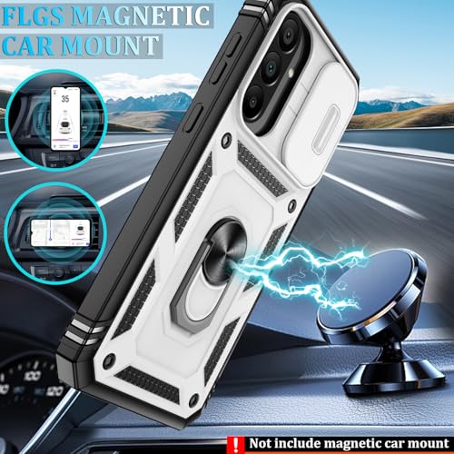 Gritup for Samsung A36 Phone Case: Samsung Galaxy A36 Case with Screen Protector*2 | Magnetic Stand & Slide Camera Cover, Shock Proof Military-Grade para A 36 Cover, White+Black by Gritup - Used condition - Image 6