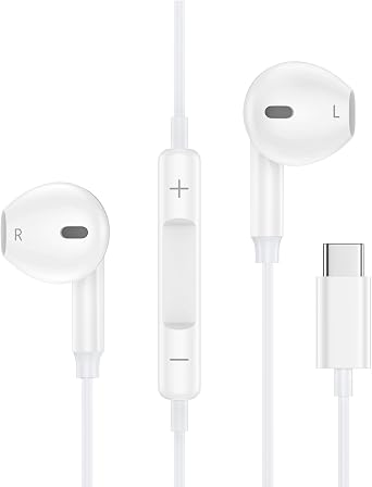 USB C Headphones Wired Earbuds for iPhone 17e 17 Pro Max Air 16e 16 15 Plus