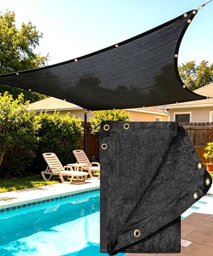 E.share 90%-95% Black Sun Shade Cloth 3FT x 10FT, Heavy Duty Outdoor Shade Netting with Reinforced Grommets, UV Resistant Breathable Fabric for Patio Garden Greenhouse Pergola Chicken Coop & Kennel