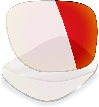 UV400 Replacement Lenses Compatible with Ray-Ban Meta Wayfarer RW4006 50mm - Fire Red Mirrored Photochromic