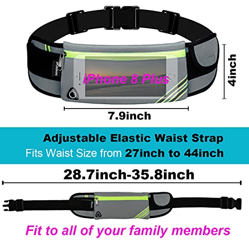 Running Belt Waist Pack Bag Fanny Pack For Phone Men Women,Thin Runners Pouch Belt For Hiking Walking Sports Cycling Traveling Money Belt,Phone Carrier Waistband For Wallet Gray #TOP1