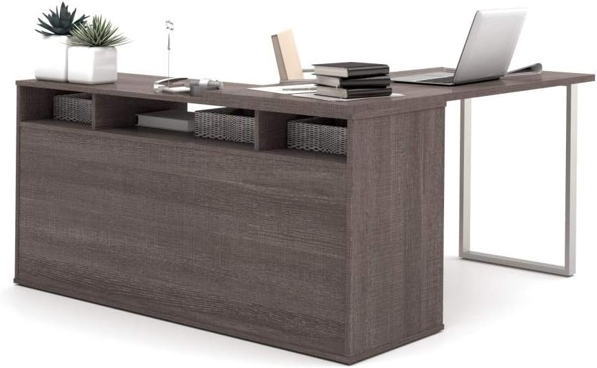 Bestar, Solay Collection, Modern L-Shaped Executive Office Desk
