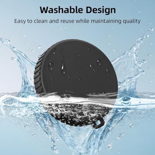 Image of 2-Pack Silicone Lens Cap Compatible with DJI Osmo Action 6, Soft Flexible Lens Protector Cover, Dustproof Anti-Scratch Camera Lens Cover for DJI Osmo Nano Accessories (Black)
