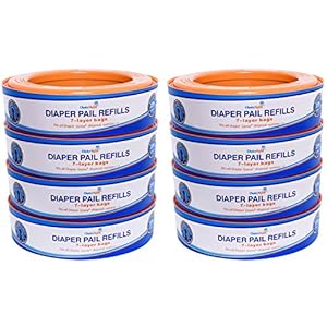 ChoiceRefill Compatible with Diaper Genie Pails, 8-Pack, 2160 count