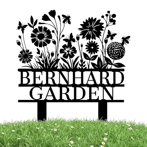 SJZUISL Personalisiertes Gartenschild aus Metall, Personalisiertes...