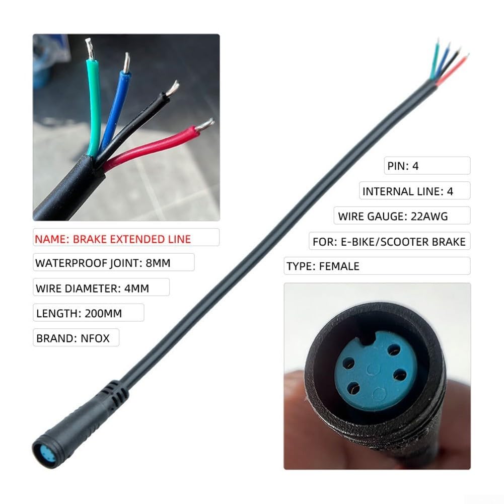 HAOWwW E-Bike Display Connector 2/3/4/5/6 Pin Cable Fit for Bafang Female-Male, Ebike Waterproof Connector Signal Line (NO.383)(4 Pin Female) : Sports & Outdoors