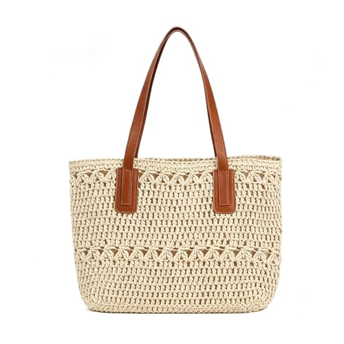Bolso playero grande tejido con cierre miniatura 1