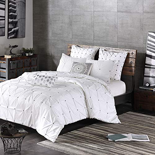 Image of INK+IVY Pillow Euro Sham, 26 inchx26 inch, Bow-tie White (Pack of 2)
