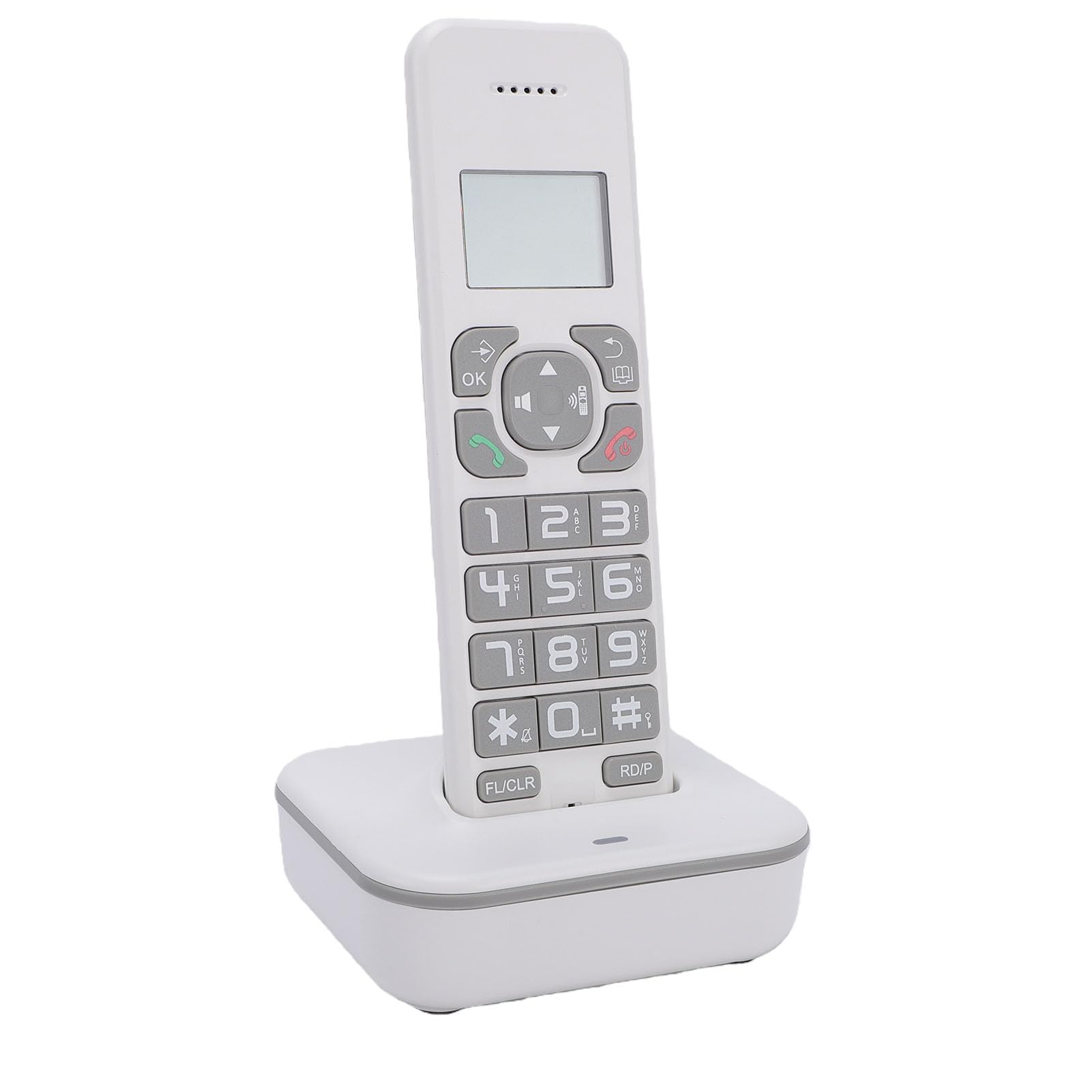 Zunate Telefono Fisso Cordless con Display LCD (Spina europea) | Blocco chiamate intelligente, display LCD a 3 righe, 10 suonerie, espandibile fino a 5 ricevitori, volume regolabile
