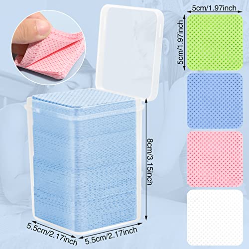 800Pcs Lint Free Nail Wipes, Colorful Nail Wipes Nail Polish Remover Pads Lint Free Wipes For Nail Super Absorbent Soft Eyelash Extension Glue Cleaning Wipes #TOP1