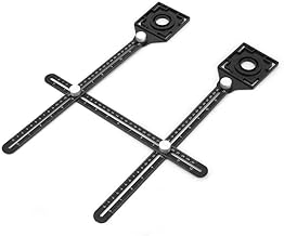 Ferramenta de modelo, guia de broca multifuncional localizador ângulo medidor régua ferramenta para régua de medição de tijolos de vidro, régua de medição de ângulo