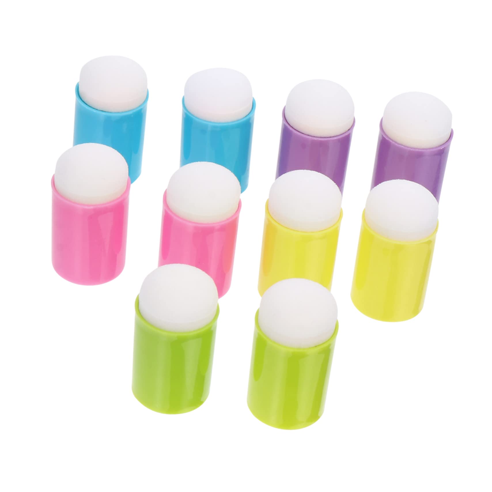 BEBEMOKO 10pcs Kids Ink Pad Craft Ink Stamps Pad Plastic and Sponge Safe for Children Random Color