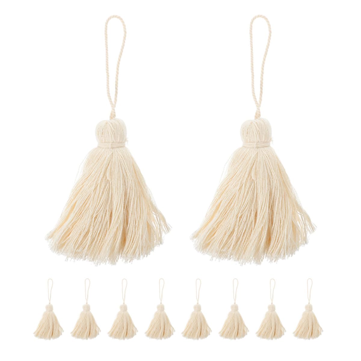 Set 10 Pezzi Nappe per Decorazione Fai da Te in Cotone Resistenti senza Sbiadimento Accessori Versatili per Tende Cuscini e Chiavi Design Minimalista per Arredamento Moderno e