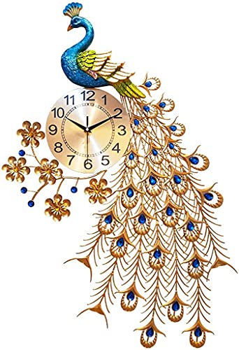 Reloj de pared pavo real moderno 60x93 cm miniatura 1