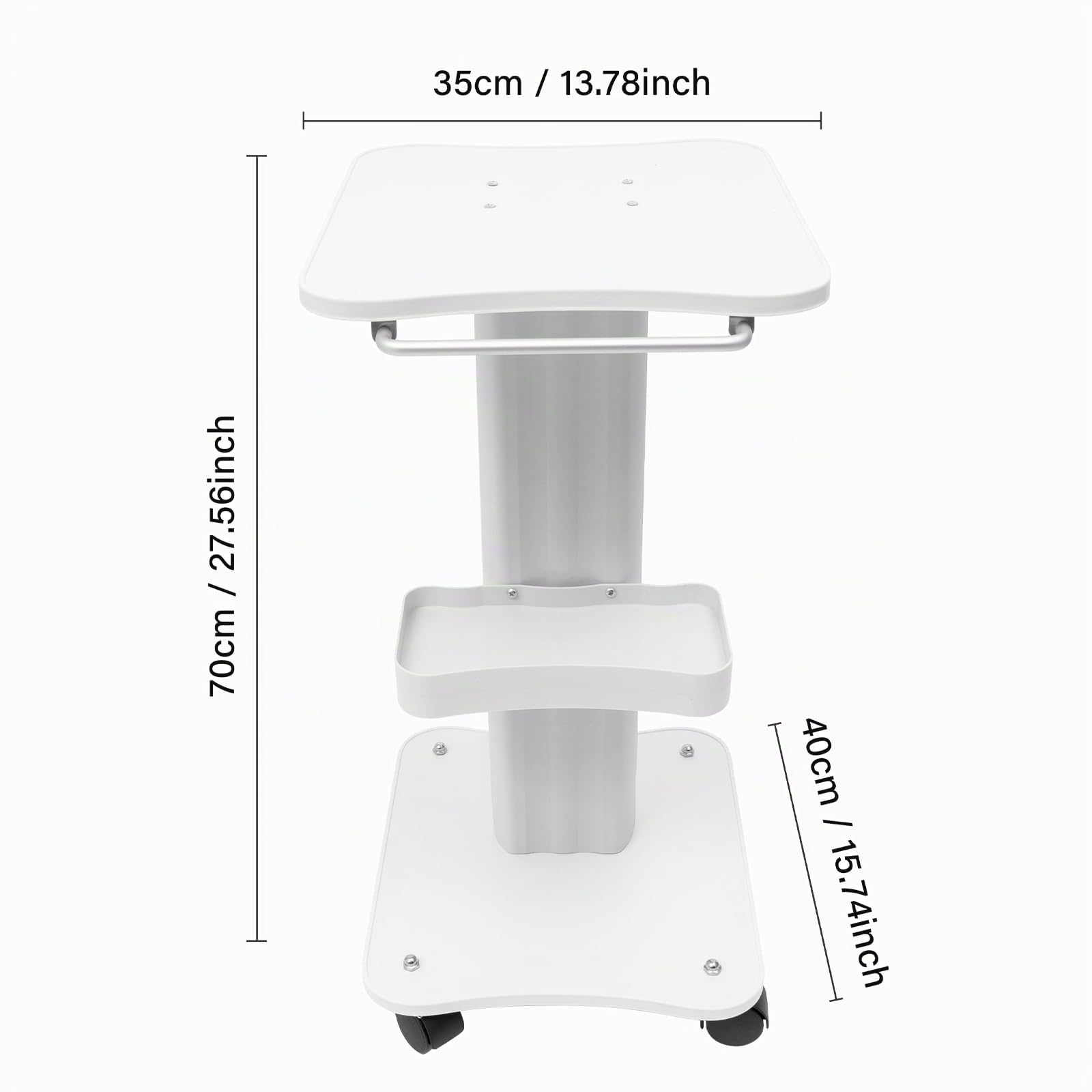 Carrito médico portátil con compartimento de almacenamiento y rueda de freno, carrito de peluquería, carrito de cosméticos, carrito de trabajo, carrito de salón para instrumentos de belleza médicos