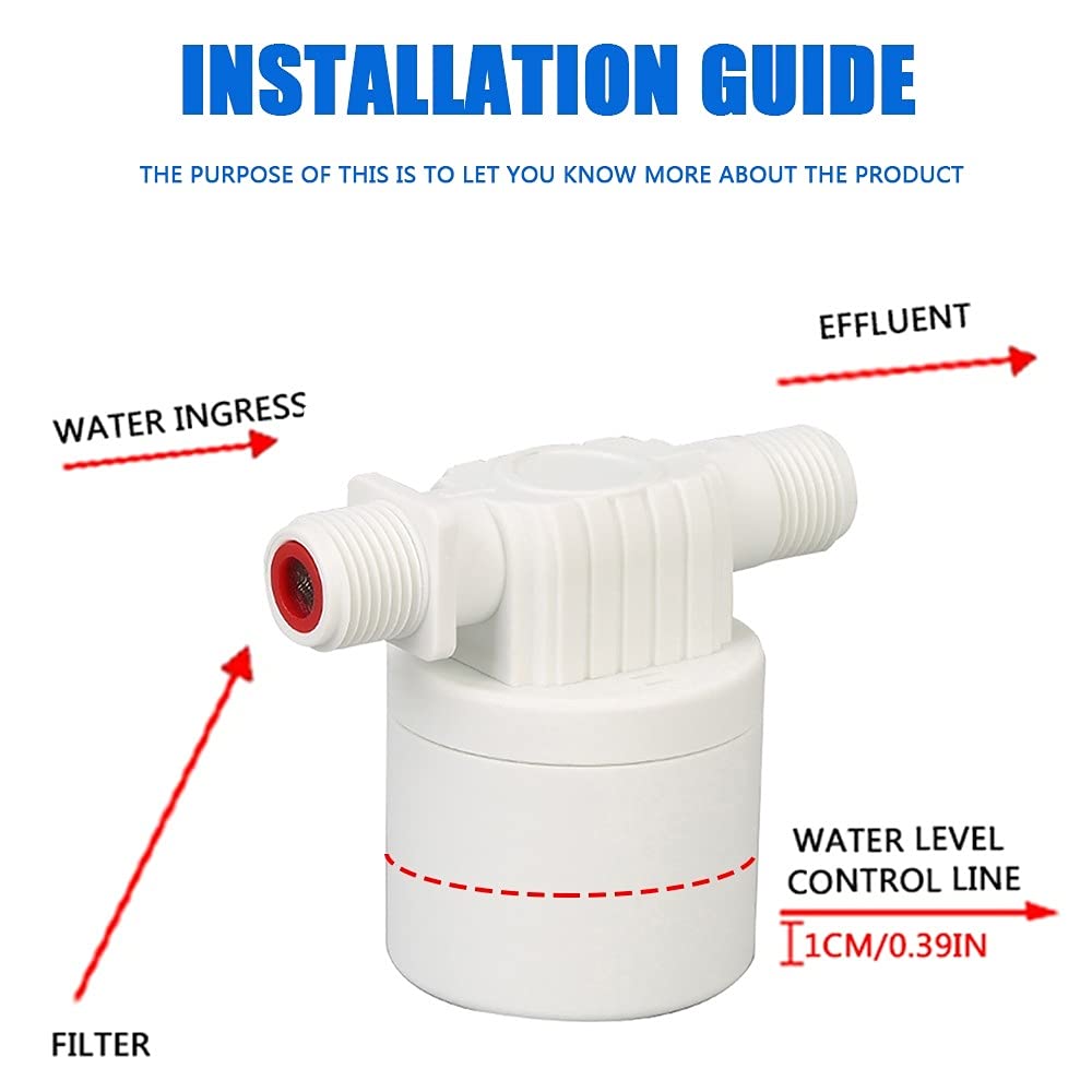 Valvola A Galleggiante Automatica 3/4″ – Regolazione Livello Acqua Per Piscine, Acquari E Serbatoi, Con Filtri E Nastro PTFE