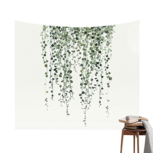 ZhiYuanAN Hojas Imprimir Tapiz Manta Colgante De Pared Mesa Cortina Paño Decoraciones De Hogar Planta Verde Picnic Playa Toalla Cover