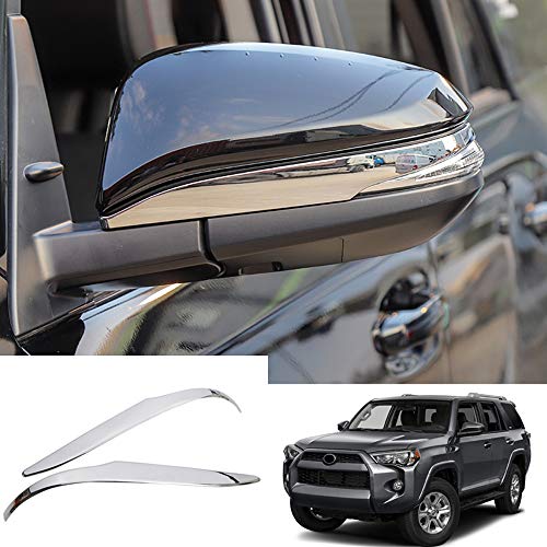 HIGH FLYING Car Side Door Mirror Cover Strip Trim ABS Chrome 2PCS for Toyota 4Runner 2014-2024 (Mirror Strip Bottom)