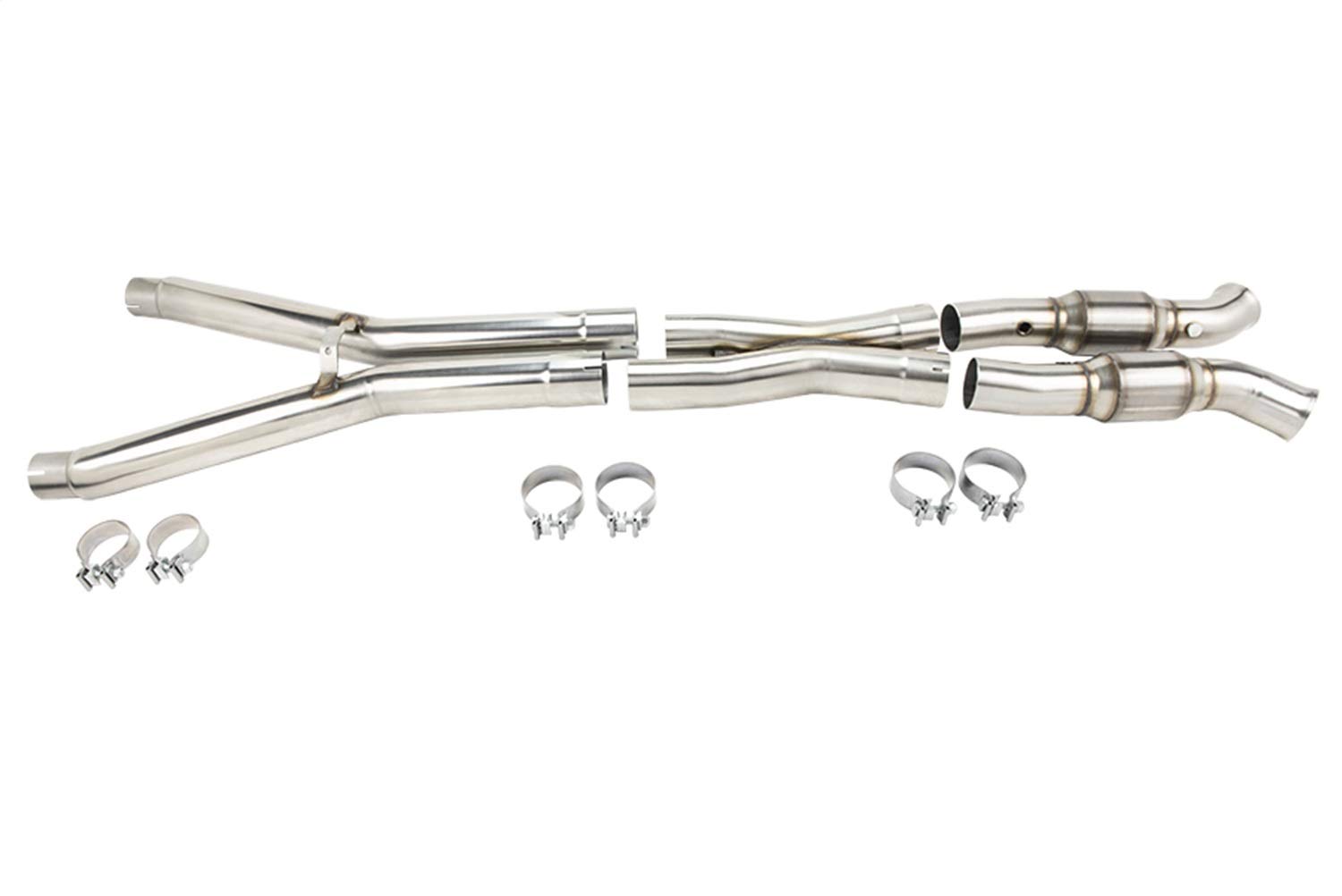 Kooks Custom Headers 21603211 Catted X-Pipe 3 in. x 3 in. Connects To 2 1/2 in. OEM Style Exhaust Incl. 3 in. x 2 1/2 in. Mid-Pipes Must Be Used w/Kooks Headers Stainless Catted X-Pipe