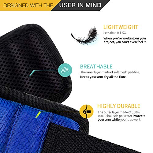 Magnetic Bracelet with Strong Magnets for Holding Screws, Nails, Drill Bits – Best Tool Gift for Handyman Handyman, Men, Women (Blue)