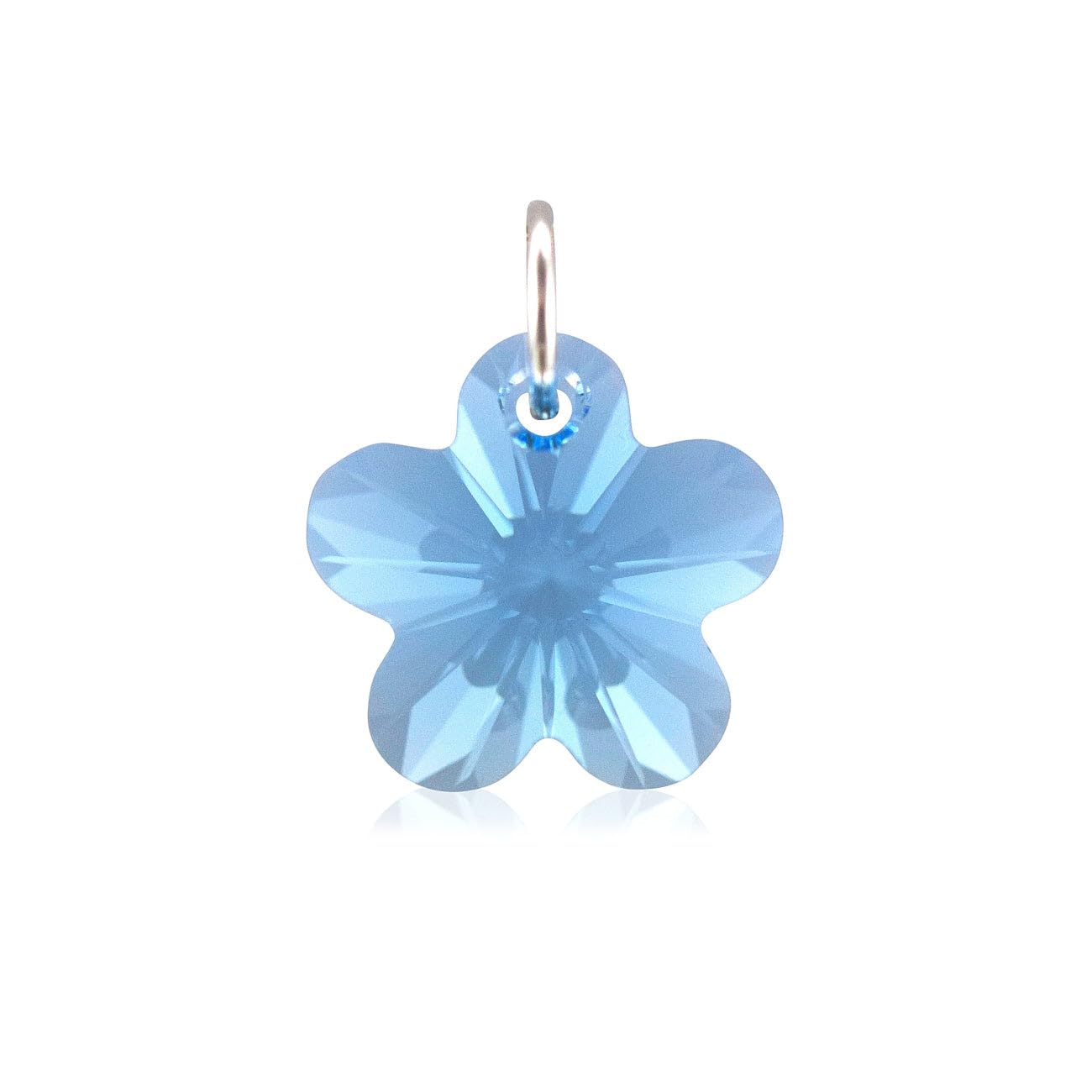 Lua JoiaSterling Silver Flower Pendant Only With Crystal Flower Charm Sparkly Jewellery for Women, Gift for Girls, Mum, Wife, Birthday, Anniversary & Valentine’s