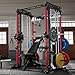 RitFit M1 Pro Smith Machine with Cable Crossover System, Multi-Function Squat Rack Power Cage for Home Gym, Power Rack and Packages Red