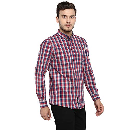 Image of Red Tape Men's Checkered Regular Fit Casual Shirt