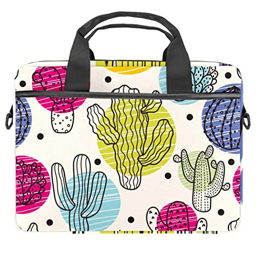 Sac ordinateur 13-14.5 pouces à motif cactus abstrait pour transporter votre PC