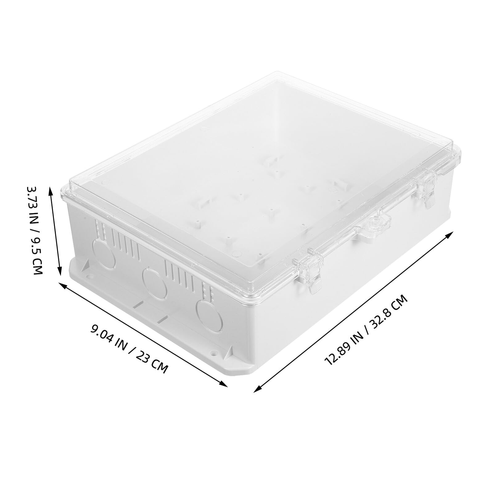 Elektrobox aus Kunststoff mit Transparentem Deckel Wetterfestes Gehäuse für Außenbereich Kompatibel mit Luftstromschaltern für Elektroinstallationen