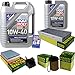 Produktbild Filter Set Inspektionspaket 6 Liter Liqui Moly Motoröl MoS2 Leichtlauf 10W-40 MANN-FILTER Innenraumfilter Kraftstofffilter Luftfilter Ölfilter