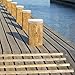 BESPORTBLE Wooden Pile Protective Cover - 10Pcs PVC Dock Piling Caps for 6.69 Inch Wood Pilings Weather-Resistant Easy Installation Perfect for Home Docks