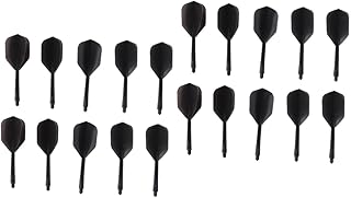 BESPORTBLE 20 Pçs Dardos Transparentes De Cauda De Metal Dardos De Plástico Eixos De Dardos Integrados Dardos Ponta De Haste Alvo De Dardos Para Crianças Ponta De Aço Dardo Anti-Queda Folhas