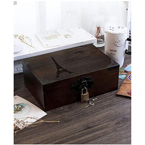 Goodvk Joyero Retro Caja De Almacenamiento De Joyería De La Vendimia De Gran Capacidad De La Caja De Joyería De Madera Joyería Exquisita Caja De Almacenamiento Decoración Hermosa Casa