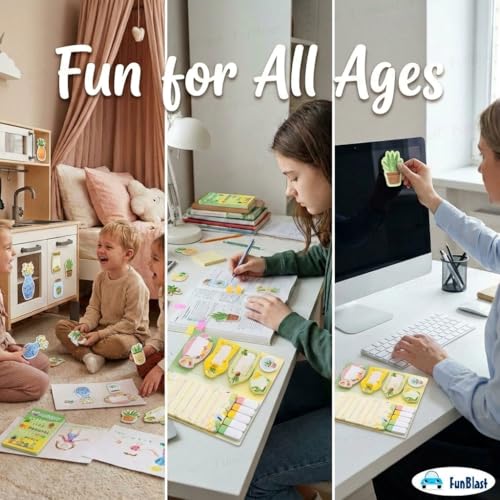 Image of FunBlast Bloom Markers & Petals Sticky Notes - 11 Sheets /440 Sticky Notes, Sticky Pad for Study, Point It Marker Stationery Items, Self-Adhesive Memo Pad, Planners and Memo Sticker (Forest)