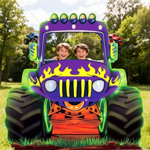 Fondo fotográfico Monster Truck grande morado brillante miniatura 5