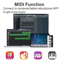 Clavier de Piano Pliant Clavier Électrique Piano 88 Touches Piano Numérique Semi-Lesté Clavier Pliable Musique avec Bluetooth MIDI Pédale de Sustain, Pupitre, Sac de Transport for Débutants – Image 7
