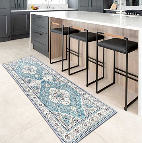 Iohouze Boho Runner Rug, 2X6 Vintage Kitchen Rugs Oriental Distressed Carpet Runner Washable Non-Slip Hallway Floor Runner For Living Room Entryway #TOP4