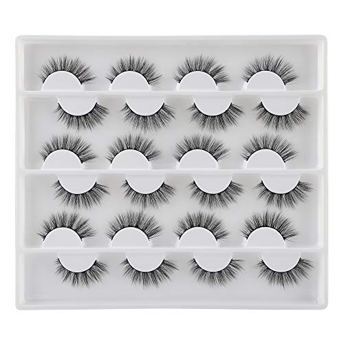 12 Pairs Fake Eyelashes, FANXITON Fluffy Lashes Natural Volume False Eyelashes Pack