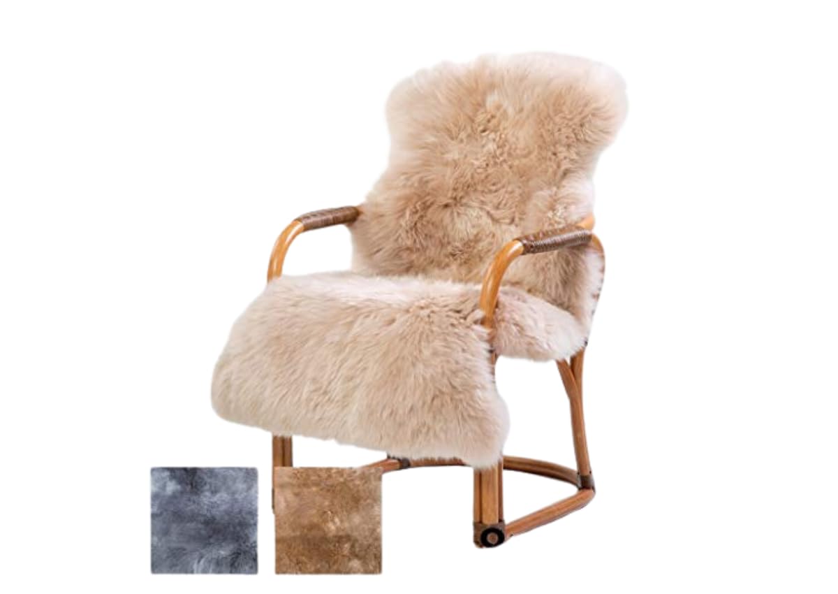 Amazon｜ムートンフリース 長毛タイプ 58×85cm【カラー】グレー｜ラグ