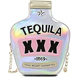 Fozehlad Novelty Clutch Purse for Women Bottle Shaped Shoulder bag Elegant Evening Purse for Wedding, Cocktail Party, Prom