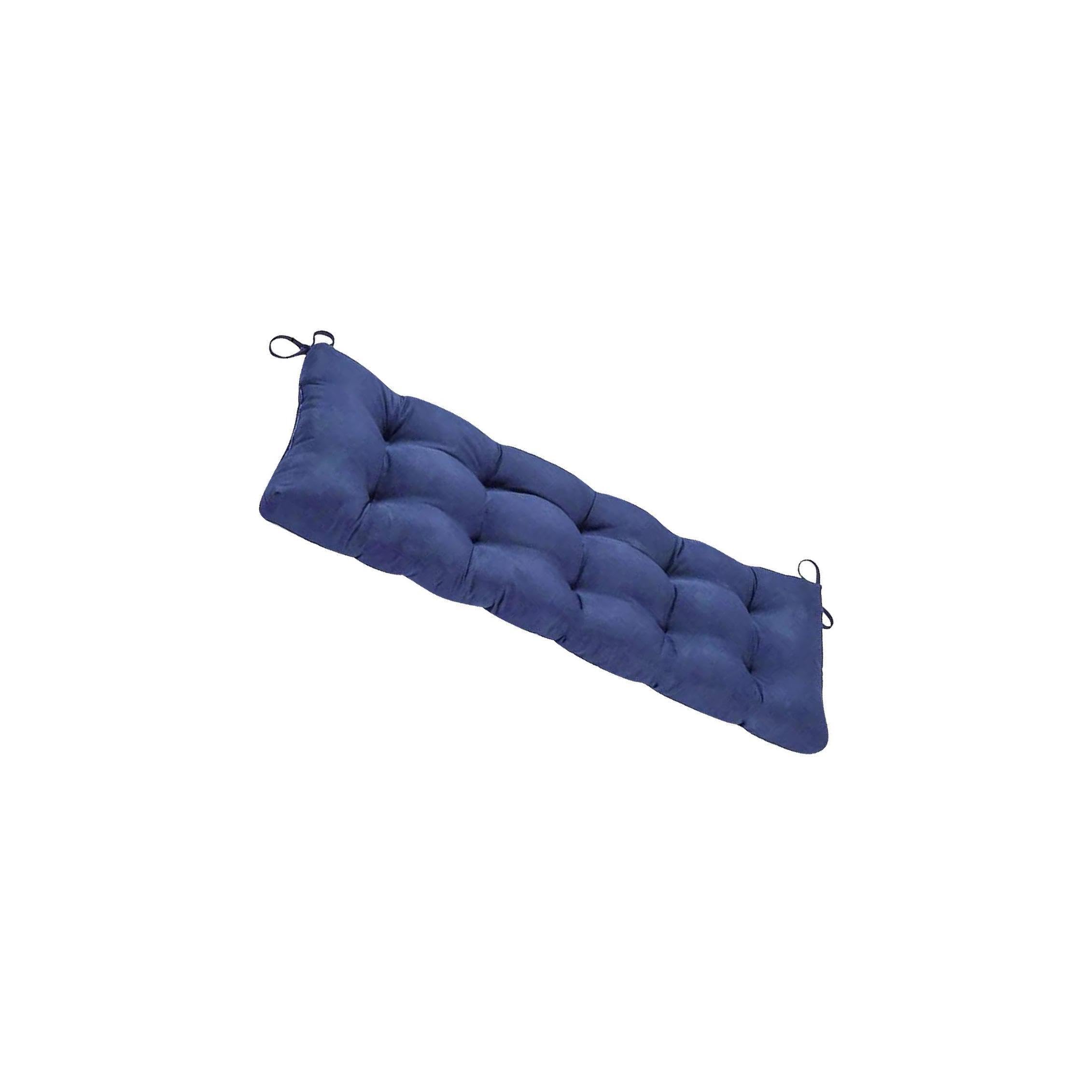 Twisaxc Navy Blue Soft Waterproof Outside Benches Settee Lounge Cushion Addition For Balcony Furniture Wicker Loveseat Cushion Pad Porch Swing Sofa Replacement Cushions 40 Inch, 120X50x8cm