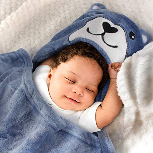 Image of BambooMN Super Soft Hooded Baby Bath Animal Towels - Cute Nursery Essentials Ages Newborn to Toddler - For Girls /Boys