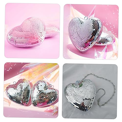 Bola espejada decorativa colgante en forma de corazón para bares, bodas y discotecas miniatura 3