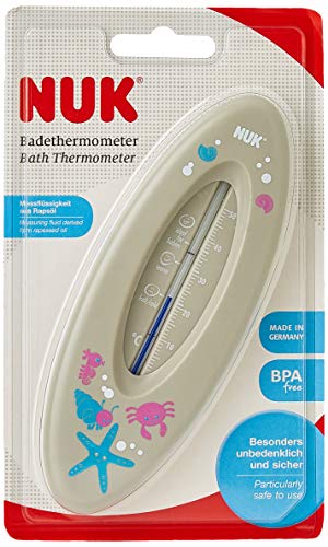 NUK Badethermometer für sicheres Baden, natürliche Messflüssigkeit aus Rapsöl, Made in Germany, 1 Stück, grau – Bild 3
