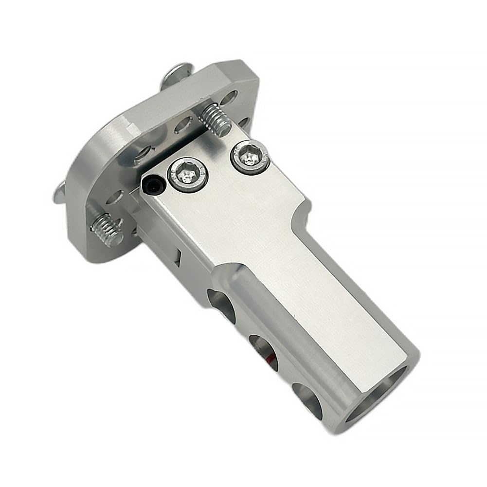 Mozzo volante in alluminio angolato regolabile, foro da 20 mm per go-kart e kart racer (argento)