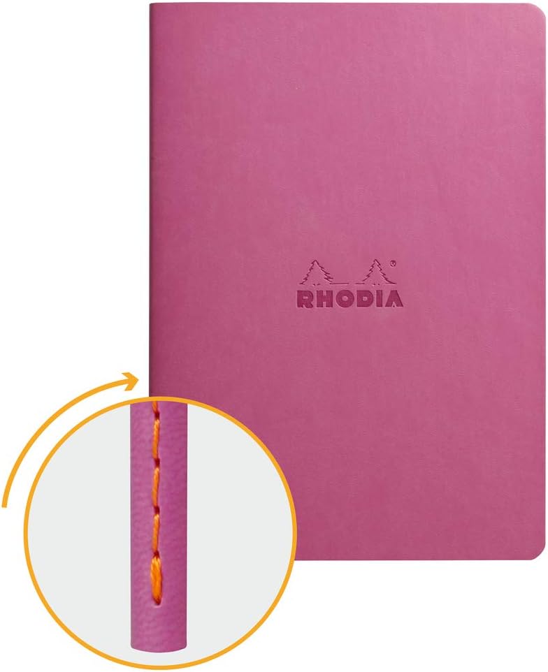 Rhodia A5 Sewn Spine Notebook, Lined, Lilac