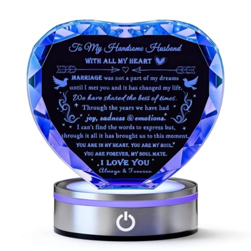 Qianwei Husband Gifts from Wife Unique - Crystal Engraved Gifts