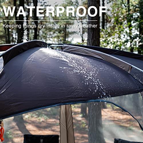 Ever Advanced Screen House Room Outdoor Screened Canopy Tent Zippered Gazebos 8-10 Person For Patios Shelter, 12' X10', Brown #TOP1