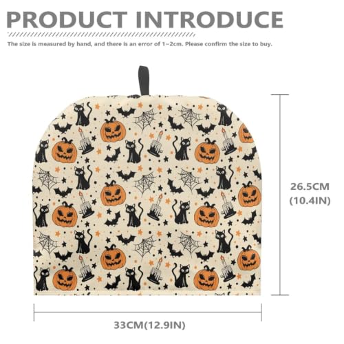 Image of Hudotybom Pumpkin Cat Tea Cozy for Teapots Halloween Tea Cozy Teapot Protector Insulated Teapot Covers Keep Warm Decorative Teas Kettle Quilt for Halloween